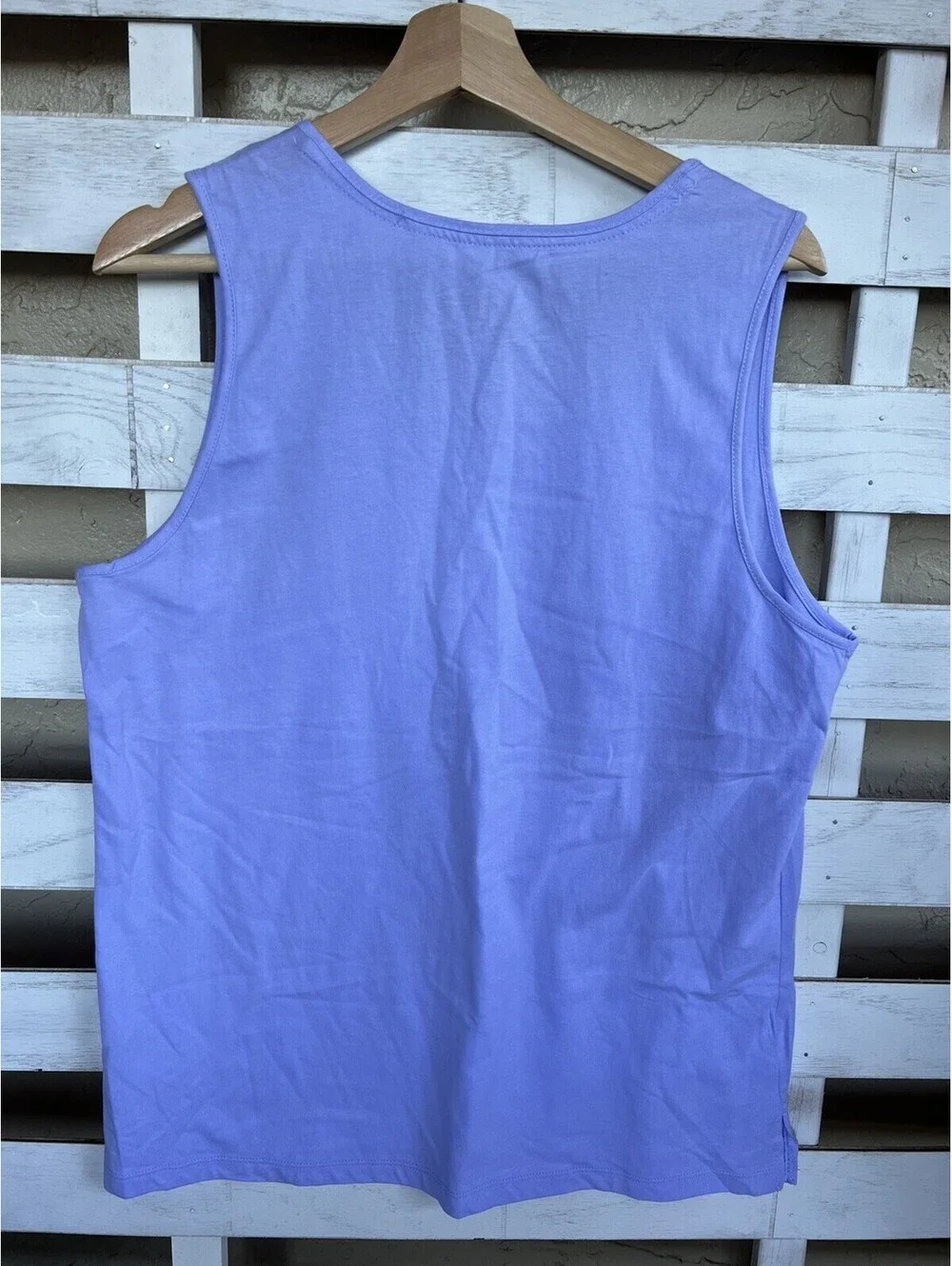 Carole Hochman Size M Light Purple V Neck Sleeveless Pajama Top Cotton.